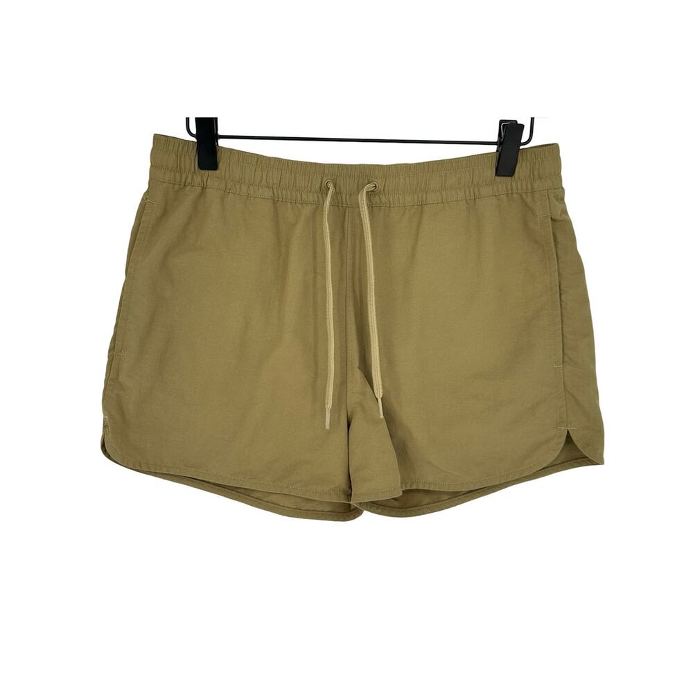 COS Swim Shorts Olive Green Elastic Waist Adjustable Straps Stretch Small